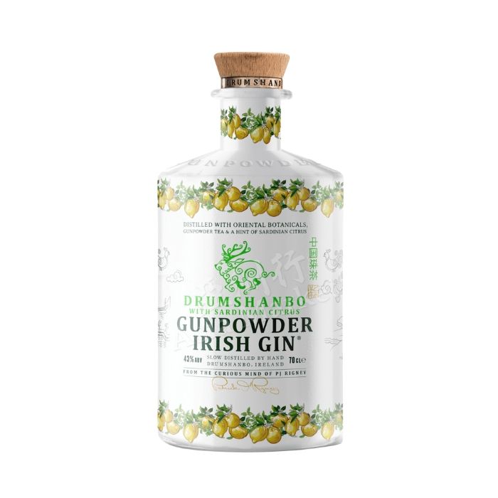 Drumshanbo - Gunpowder Irish Gin with Sardinian Citrus Ceramic Bottle (43%) 70cl