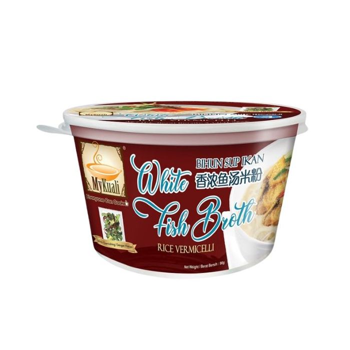 MyKuali Penang Bowl Bihun Soup – White Fish Broth Rice Vermicelli 90g