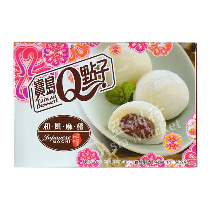 Taiwan Dessert Red Bean 宝岛Q点子红豆味麻糬 210g