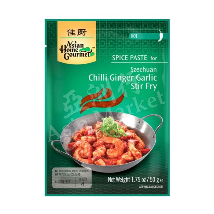 AHG Szechuan Chilli Ginger Garlic Stir Fry Spice Paste (Hot) 50g