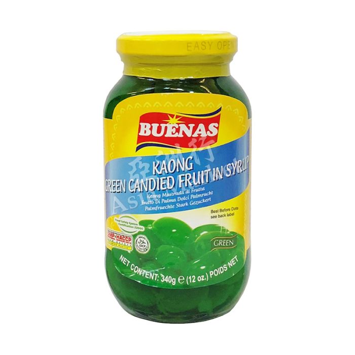 Buenas Kaong Green Candied Fruit in Syrup (Green) 340g