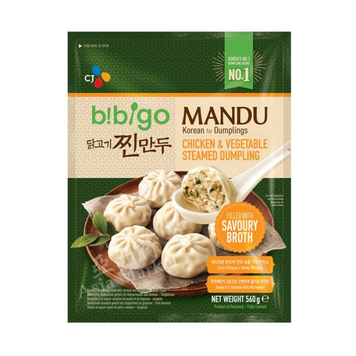 CJ Bibigo Chicken & Vegetable Steamed Dumpling 560g