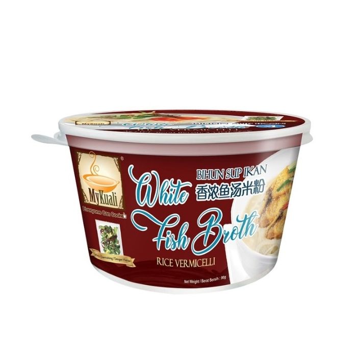 MyKuali Penang Bowl Bihun Soup – White Fish Broth Rice Vermicelli 90g