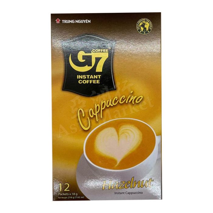 TRUNG HGUYEN  G7 Instant Coffee Cappuccino Hazelnut  12 Sachets x 18g (216g)