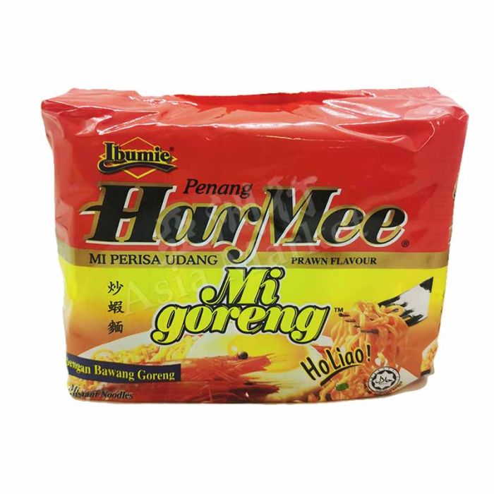 IBUMINE  Penang Harmee Mi Goreng Instant Noodle Prawn Flavour 5X80g