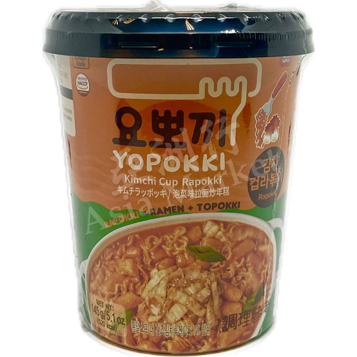 YOPOKKI - Kimchi Cup Rapokki 泡菜味拉面炒年糕 145g