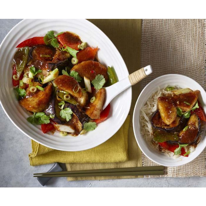 Lizzie Mabbott’s Aubergine, Potato & Peppers Braised in Oyster Sauce Ingredients