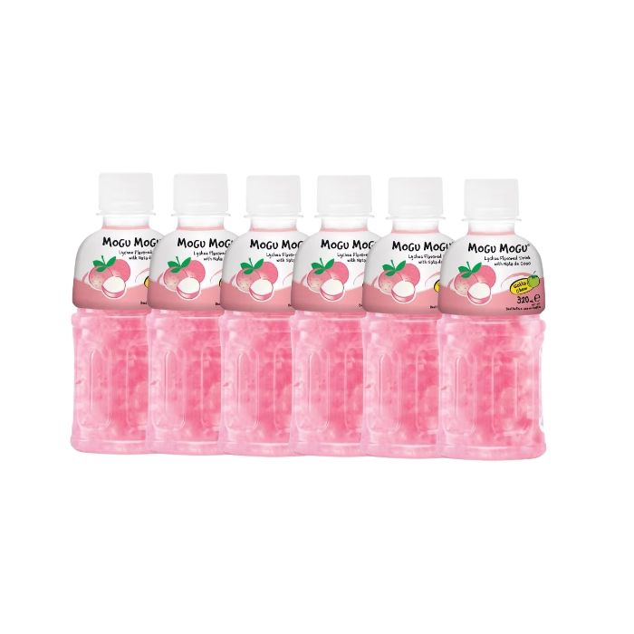 [PACK OF 6] MOGU MOGU - Lychee Juice with Nata De Coco 320ml (x6)