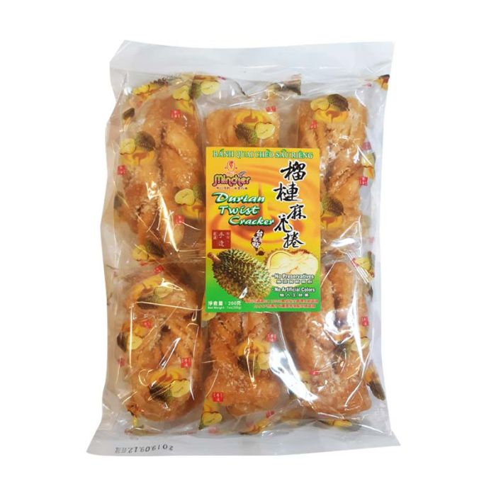 MINGCHI Durian Twist Cracker 台湾明奇 榴莲麻花卷 200g