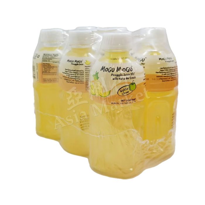 [PACK OF 6] MOGU MOGU -Pineapple Juice with Nata De Coco 320ml (x6)