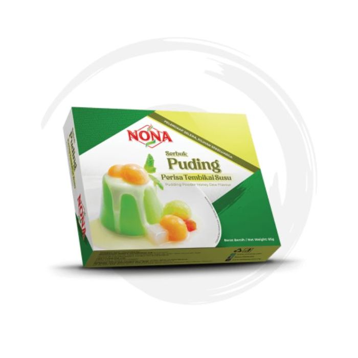 NONA  Serbuk Puding Perisa Tembikai Susu Pudding Powder Honey Dew Flavour 85g