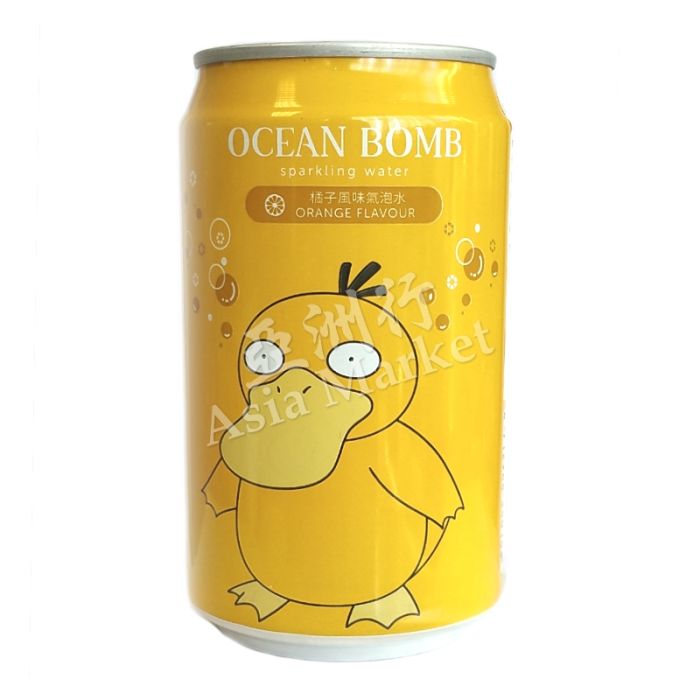 台湾 OCEAN BOMB 口袋妖怪系列气泡水  橙味 330ml