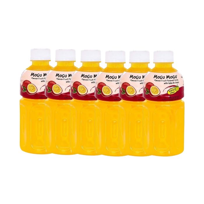 [PACK OF 6] MOGU MOGU - Passion Fruit Juice with Nata De Coco 320ml (x6)