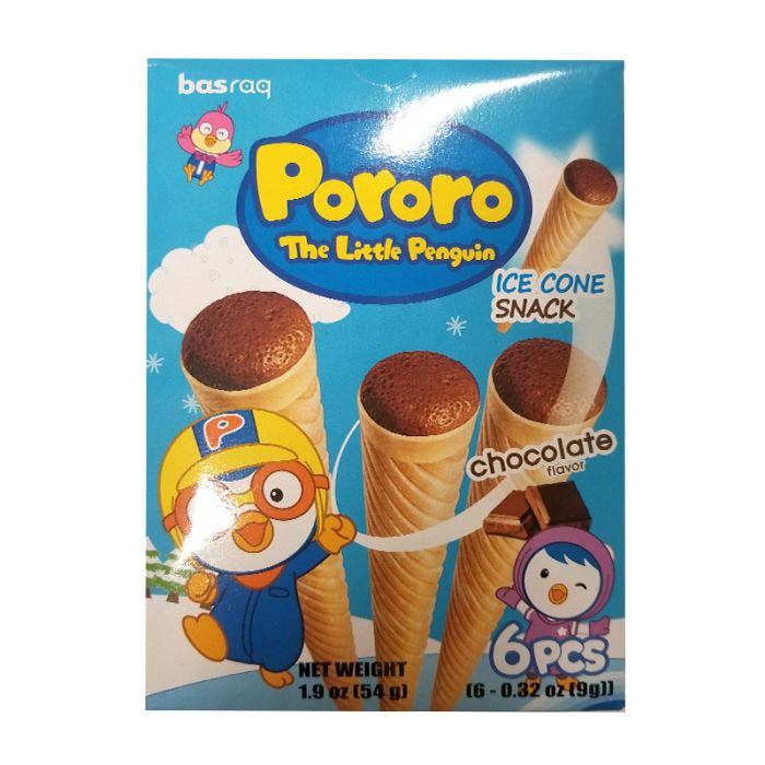 BINGGRAE Pororo Ice Cone Snack  Chocolate 72g