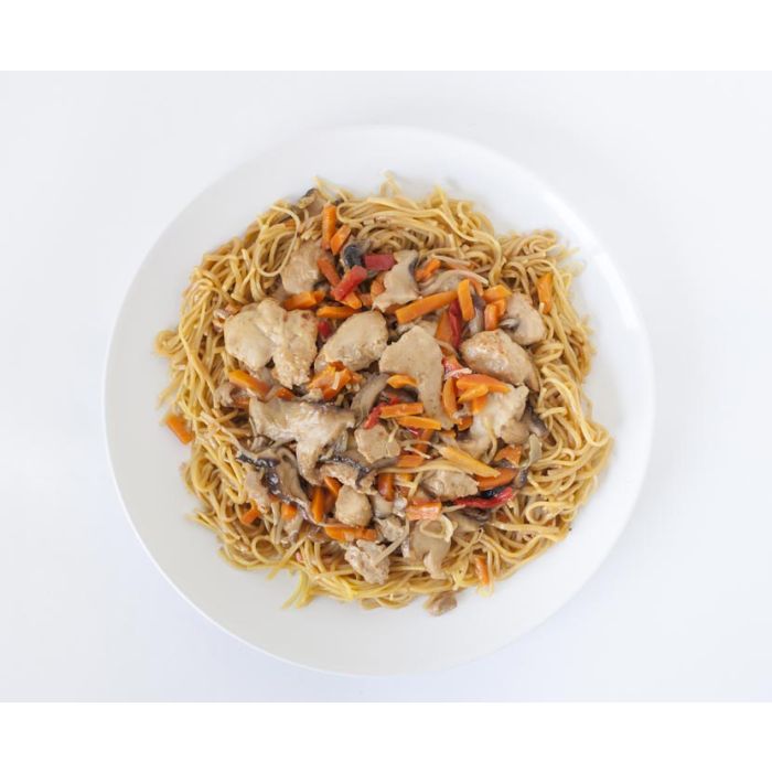 Stir-fry Veggie Ramyun with Vegan Chicken Slices Ingredients