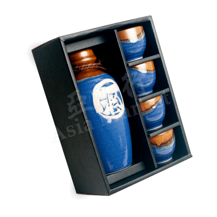 EMRO - Sake Set (Blue & Brown)  6040119