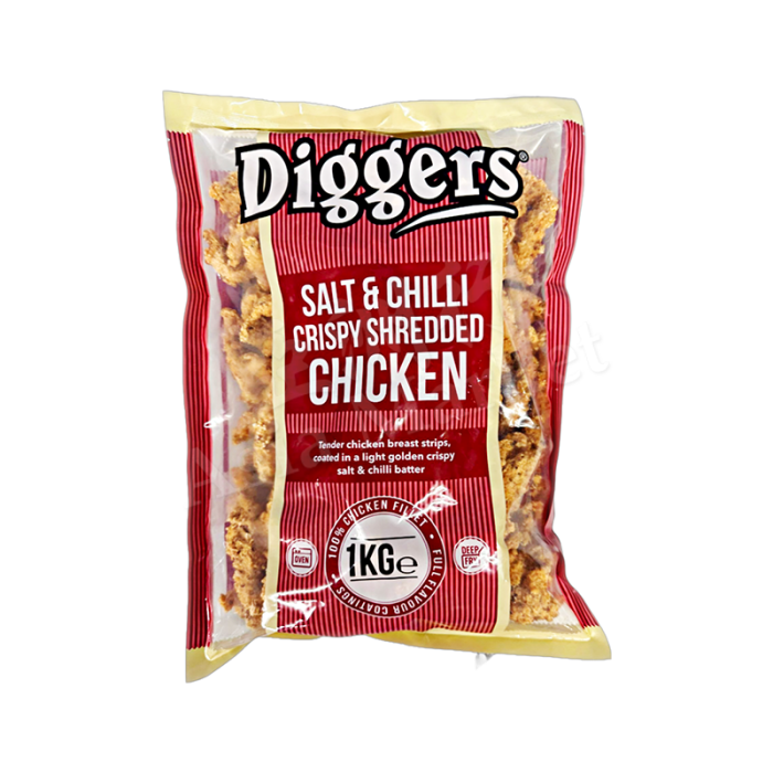 [FROZEN] DIGGERS  Salt & Chilli Crispy Shredded Chicken 1kg