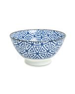  BOWL - Painted Blue And White Porcelain Ceramic Bowl (7 Inch) (Type 3, Pattern 3)