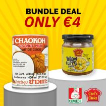 [Bundle Deal] CHAOKOH Coconutmilk 400ml + CHEF'S CHOICE Yellow Curry Paste 220g