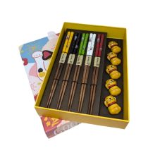 Tokyo Design Studio - Lucky Cat Chopsticks Set 10pcs with Chopstick Rests