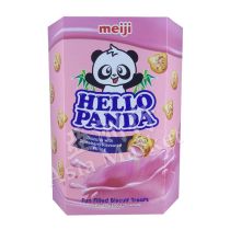 MEIJI Hello Panda Biscuit  Biscuits with Strawberry Flavoured Filling (10pkt) 260g 