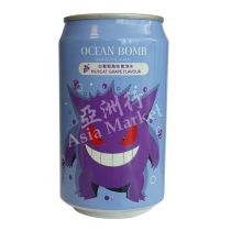 台湾 OCEAN BOMB 口袋妖怪系列气泡水 白葡萄味 330ml