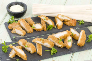 Japanese Fried Wasabi Chicken With Green Salad