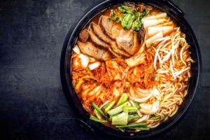 (Easy Fusion) Pork Kimchi Jjigae With Noodles