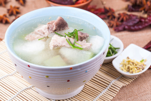 Salted Egg and Hairy Gourd Soup