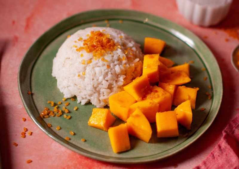 Mango and Coconut Sticky Rice Dessert from Eva Pau's Asian Kitchen