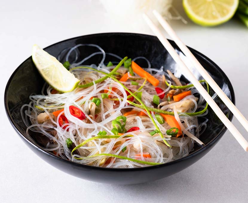 Vietnamese Glass Noodle Salad with Mock Chicken