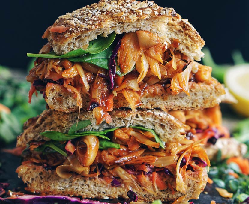 barbecue pulled jackfruit burger recipe