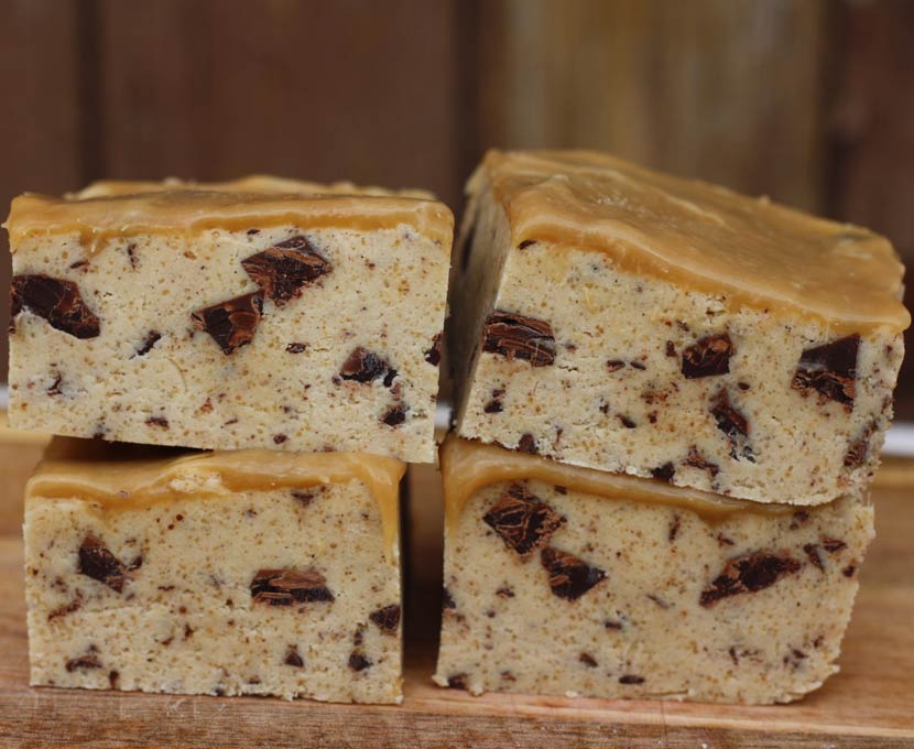 Condensed Milk Cookie Dough Bars with Caramel Topping recipe