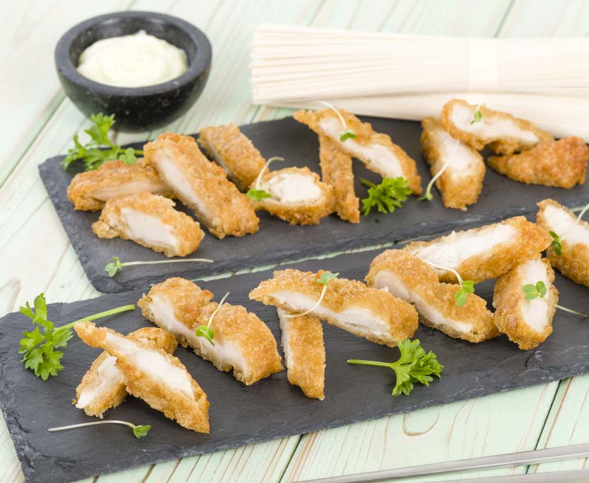 Japanese Fried Wasabi Chicken With Green Salad